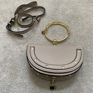 Beige/Nude faux leather purse